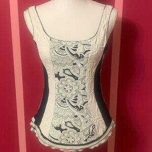 KarKass Black and White Tank Top, Sz M